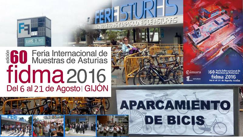 FIDMA 2016. Gijón. Del 16 al 21 de Agosto. Aparcabicis y entrada gratuita
