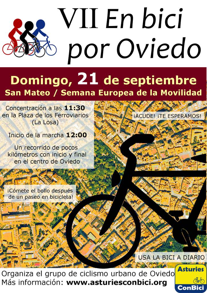 Cartel VII En Bici por Oviedo :: 21 de Septiembre de 2014