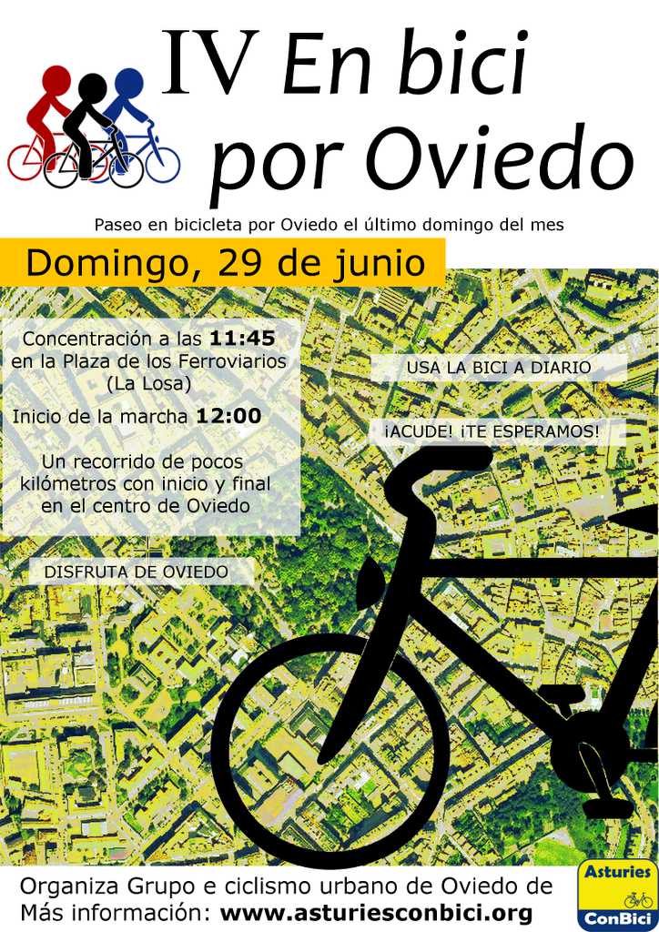 Cartel IV En Bici por Oviedo :: 29 de Junio de 2014