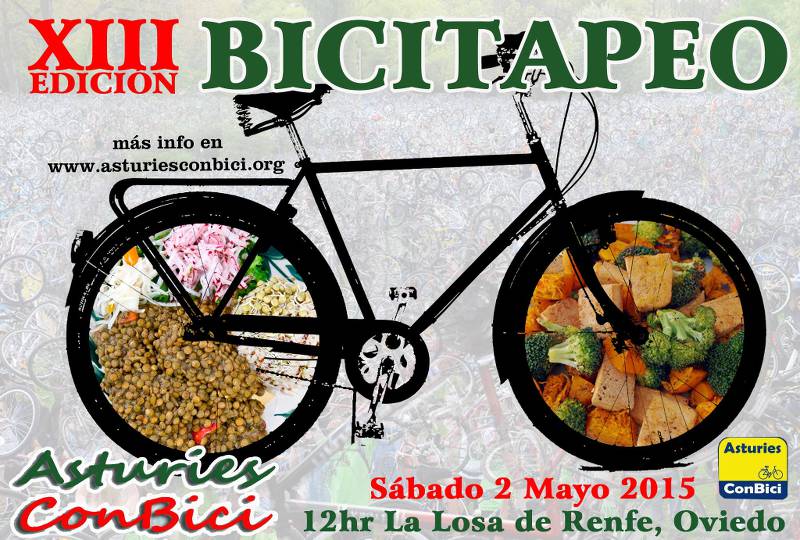 XIII Bicitapeo de Asturies ConBici. Sábado 2 de Mayo de 2015. 12h. La Losa de RENFE. Oviedo