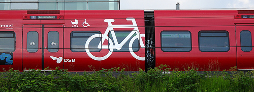 Tren danés adaptado a bicis