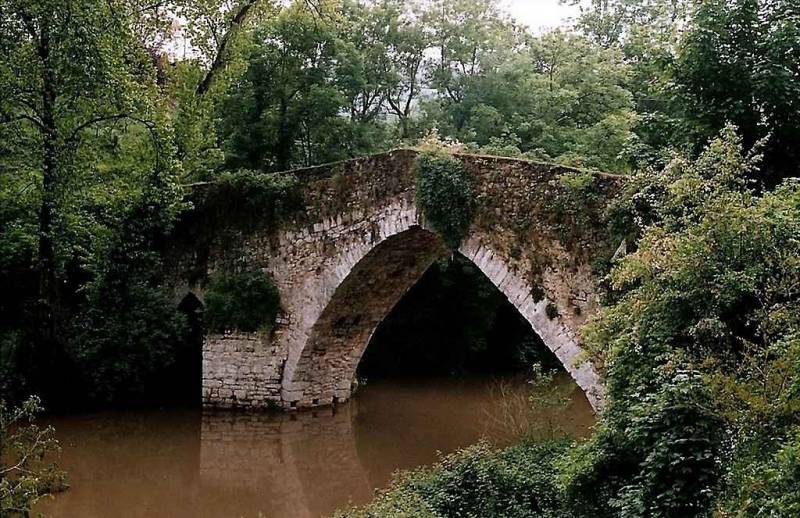Puente medieval sobre el Nora (Brañes)