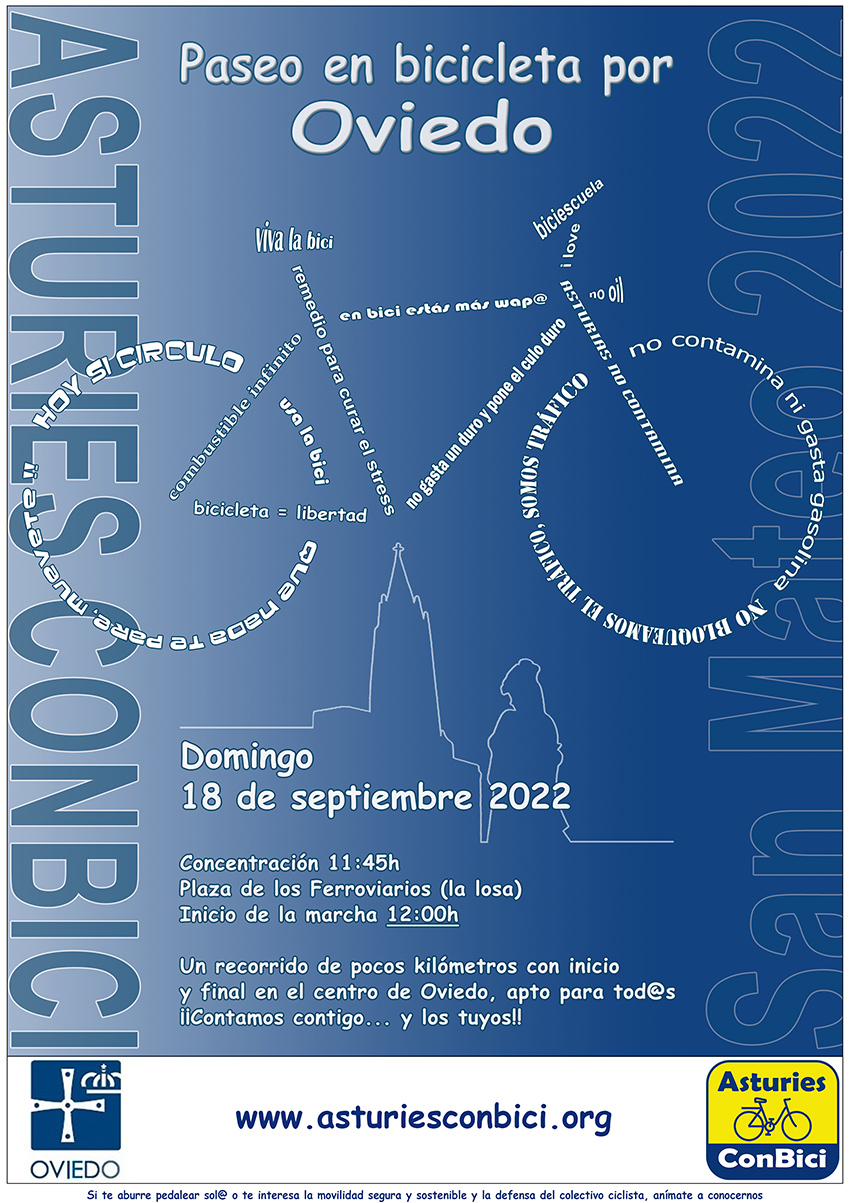 Cartel En Bici por Oviedo 2022