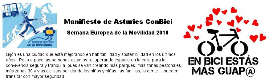 Manifiesto de Asturies ConBici. Semana Europea de la Movilidad 2010