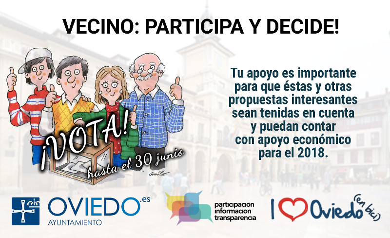 Vota los Presupuestos Participativos Oviedo 2018